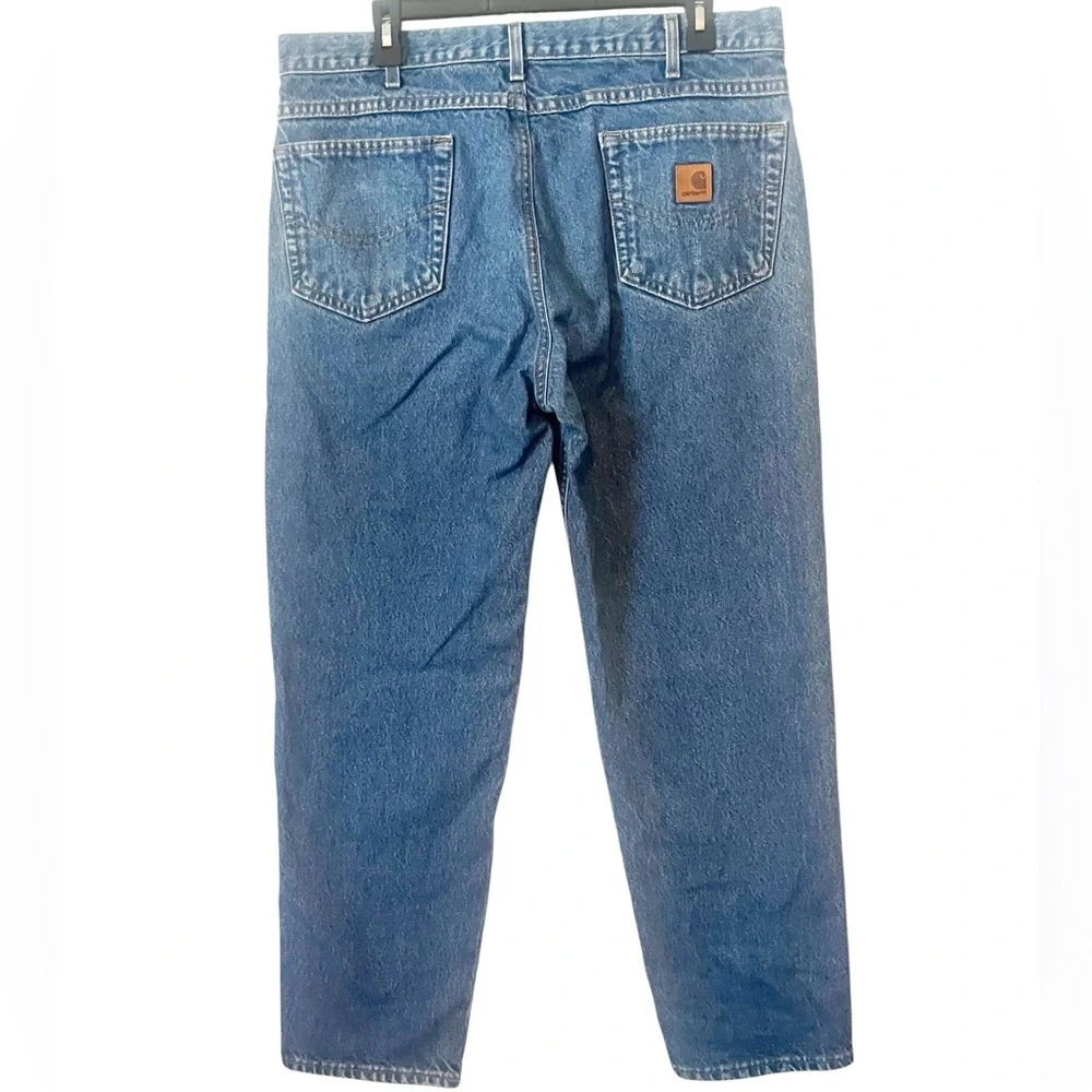 Carhartt Men's Straight‎ Leg Relaxed Fit Blue Jeans Size 36x30
